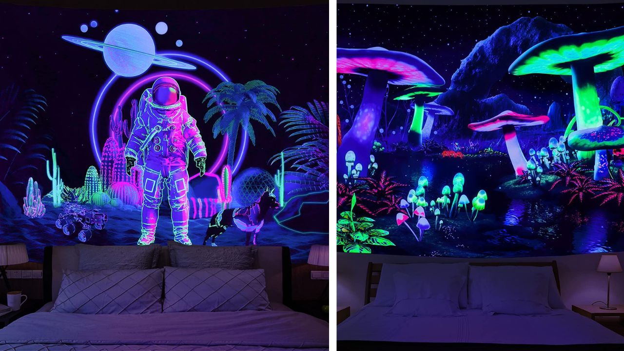 Out-Of-This-World Black Light Tapestries That Are Guaranteed to Illuminate Your Space!