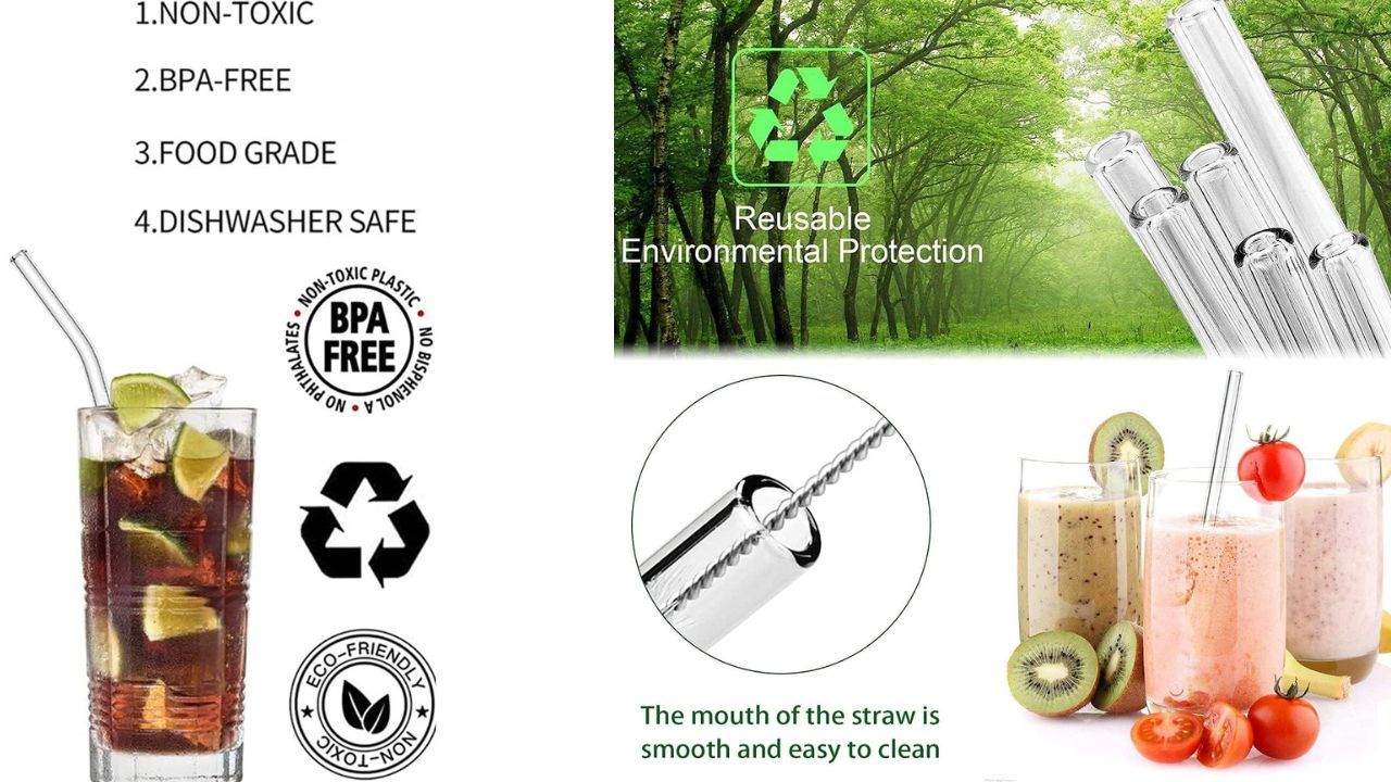 Embracing The Elegance Of Glass Straws Is A Crystal Clear Commitment To A Greener, More Sustainable Future!