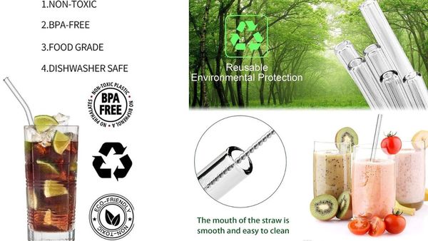 Embracing The Elegance Of Glass Straws Is A Crystal Clear Commitment To A Greener, More Sustainable Future!